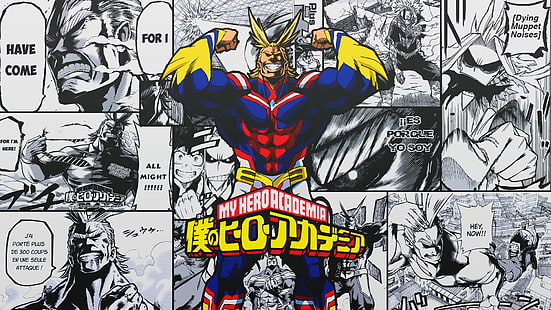 My Hero Academia comic strip, Anime, My Hero Academia, All Might, HD wallpaper HD wallpaper