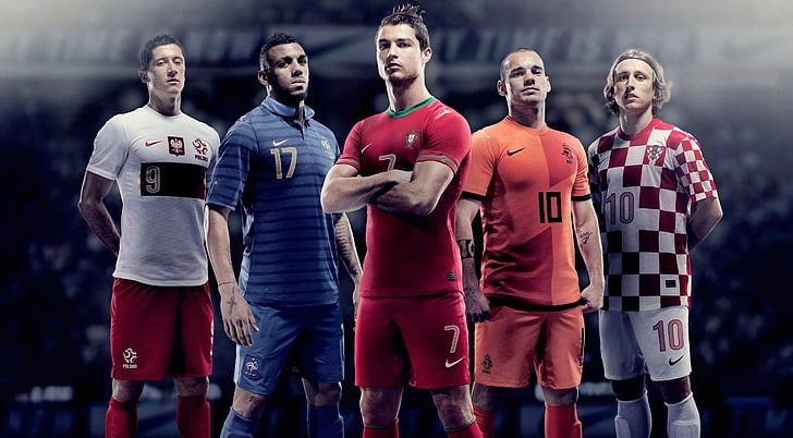 Euro 2012, Cristiano Ronaldo, Sport, Fußball, Cristiano Ronaldo, Euro 2012, Robert Lewandowski, Luka Modric, Wesley Sneijder, Yann MVILA, HD-Hintergrundbild