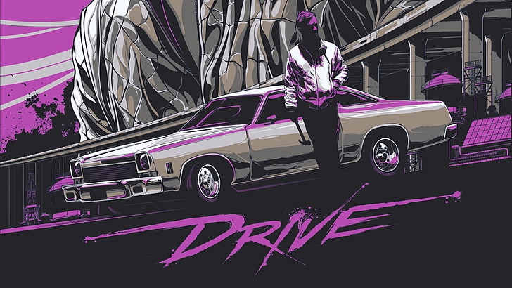 Poster di Drive, film, Drive, Ryan Gosling, Tyler Stout, Sfondo HD