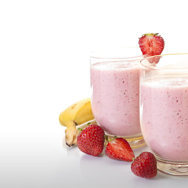 strawberry milkshake  hd, HD wallpaper