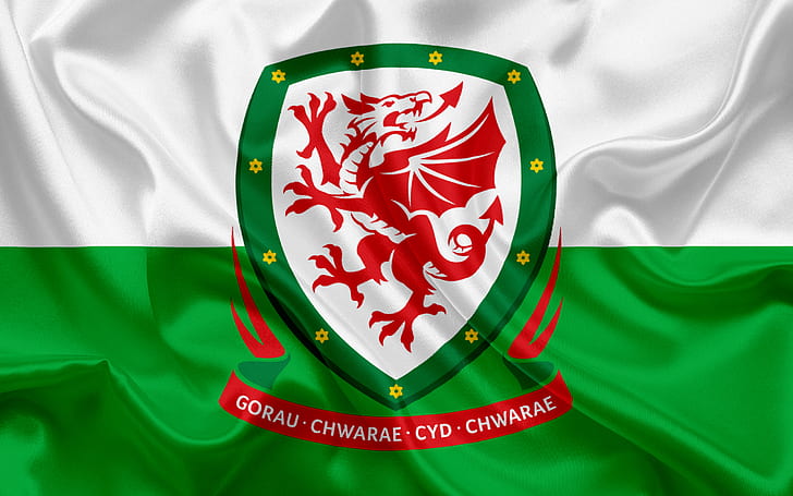 Fotboll, Wales fotbollslandslag, emblem, logotyp, Wales, HD tapet