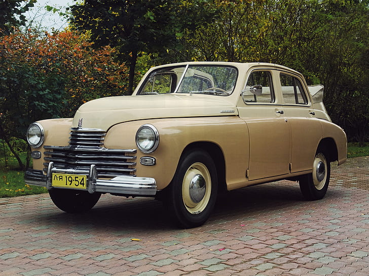 1949, cabriolet, gaz, m 20, pobeda, retro, HD wallpaper