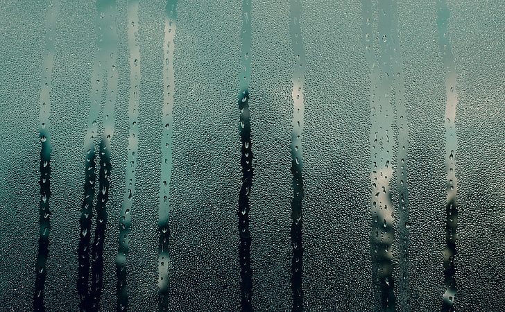 Janela húmida, vidro úmido, estações, outono, janela, úmida, HD papel de parede