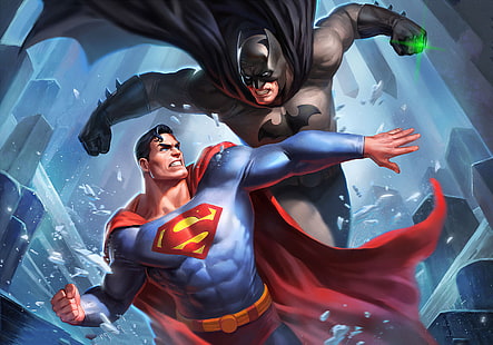 Супермен, Бэтмен В.С.Супермен, Бэтмен, DC Comics, HD обои HD wallpaper