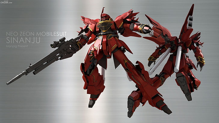 Neo Zeon Mobilesuit Sinanju, Gundam, mech, Sinanju, HD wallpaper
