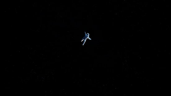 astronot, luar angkasa, latar belakang hitam, Wallpaper HD HD wallpaper