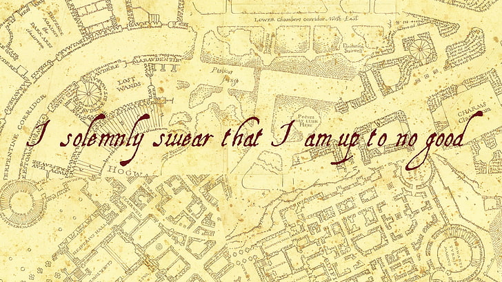 Harry Potter, mapa de merodeadores, texto, películas, Fondo de pantalla HD