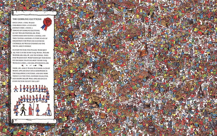 gray textile, Game, Where's Waldo?, People, HD wallpaper