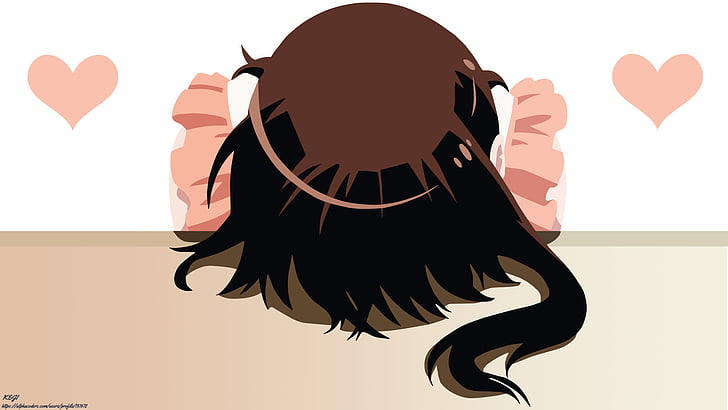 Anime, Nisekoi, brunt hår, flicka, Kosaki Onodera, minimalistisk, HD tapet