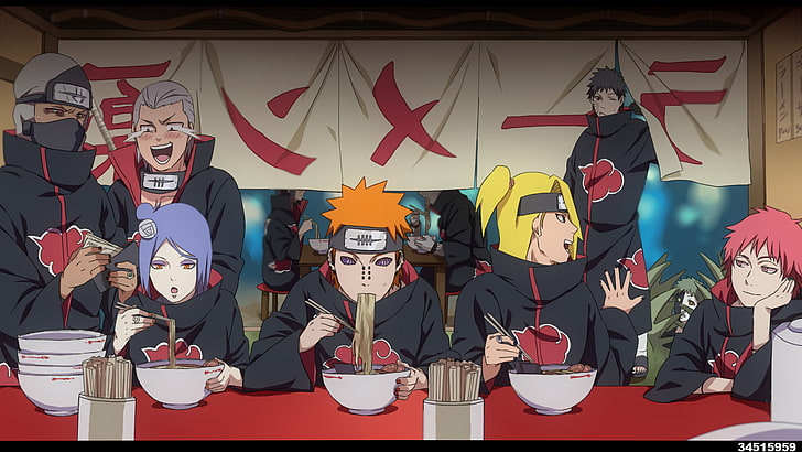 วอลล์เปเปอร์ Akatsuki, อะนิเมะ, Naruto, Akatsuki (Naruto), Deidara (นารูโตะ), Hidan (Naruto), Itachi Uchiha, Kakuzu (Naruto), Kisame Hoshigaki, Konan (Naruto), Naruto Uzumaki, Obito Uchiha, Pain (Naruto), Sasori (Naruto), Zetsu (นารูโตะ), วอลล์เปเปอร์ HD