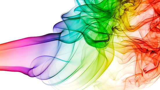 design, rainbow colors, smoke, multicolor, colorful, HD wallpaper HD wallpaper