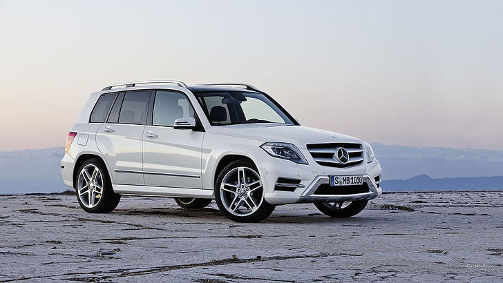 weiße Mercedes-Benz SUV, Mercedes GLK, Mercedes Benz, weiße Autos, Auto, Fahrzeug, HD-Hintergrundbild