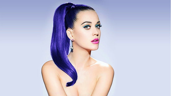 Katy Perry, mujeres, cabello azul, Fondo de pantalla HD HD wallpaper