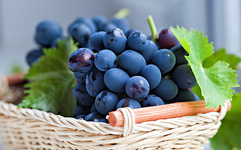 Корзина винограда, виноград, корзина, фрукты, HD обои HD wallpaper