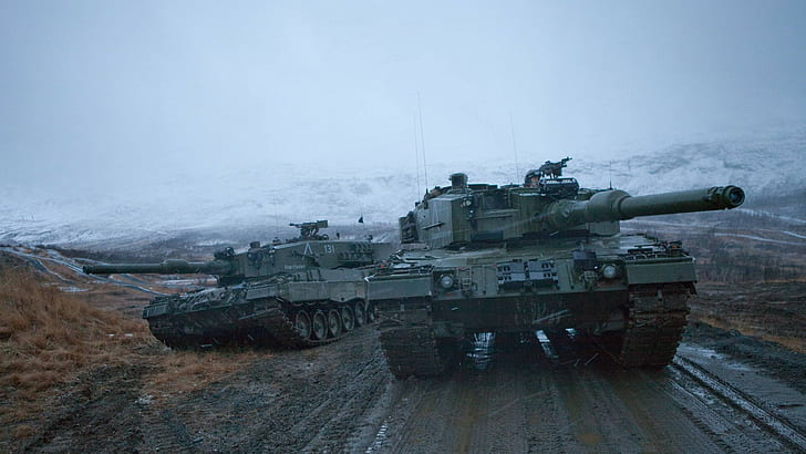 танк, Норвежка армия, Норвегия, военни, Leopard 2, HD тапет
