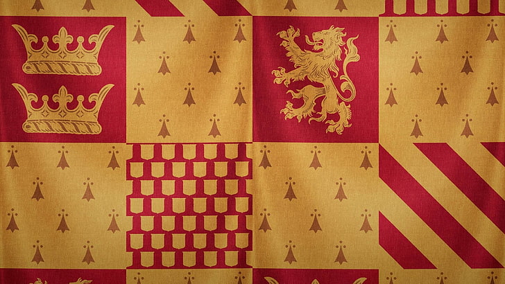 tekstil krem ​​dan merah, Harry Potter, Gryffindor, Wallpaper HD