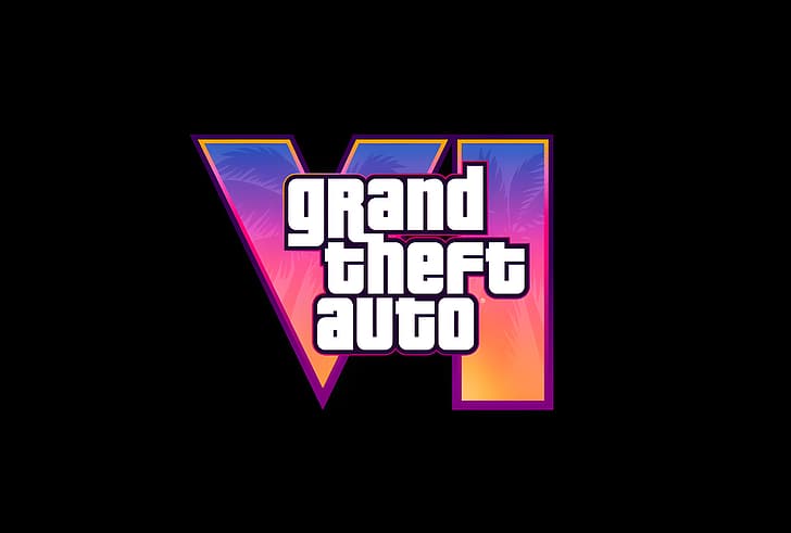 Rockstar Games, Grand Theft Auto 6, GTA VI, illustrations, logo, Fond d'écran HD