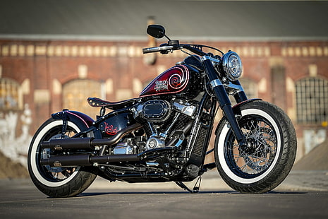 Harley Davidson, Harley-Davidson, sepeda motor, sepeda berat, dimodifikasi, custom, chrome, Wallpaper HD HD wallpaper