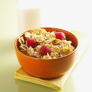 cereal with berries, easy, breakfast, dessert, cereal, food, HD wallpaper HD wallpaper