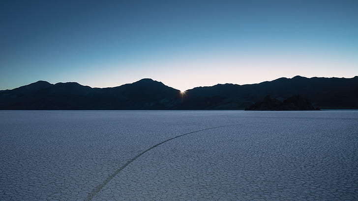 Mojave Desert Salt Lake Macos, HD tapet