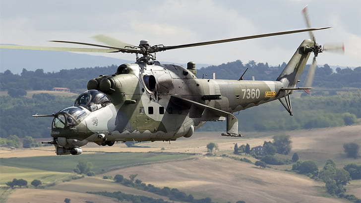 mi 24 posteriori, Mil Mi-24, elicotteri, militari, Sfondo HD