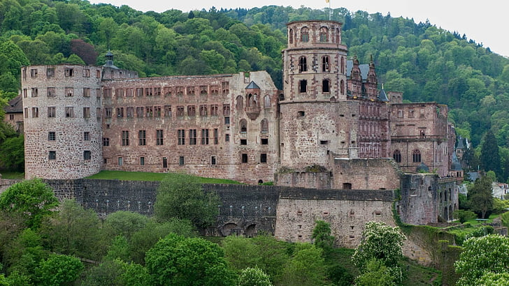 Zamki, zamek w Heidelbergu, Tapety HD