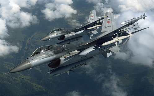 General Dynamics F-16 Fighting Falcon, flygplan, militära flygplan, HD tapet HD wallpaper