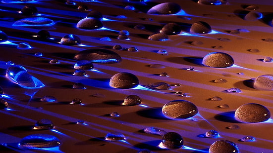 water dew, water droplets, water drops, macro, HD wallpaper HD wallpaper
