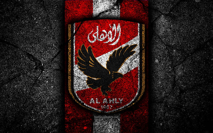 축구, Al Ahly SC, 엠블럼, 로고, HD 배경 화면