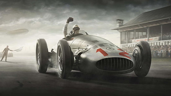 voiture grise, voiture, Flèches d'argent, Formule 1, Mercedes-Benz, Fond d'écran HD HD wallpaper