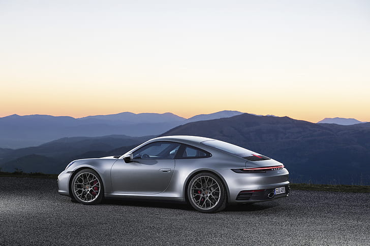 Porsche 911, спортна кола, Porsche, кола, сребърни автомобили, превозно средство, HD тапет