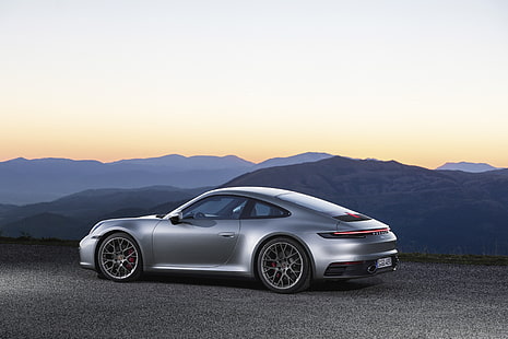 Porsche 911, спортна кола, Porsche, кола, сребърни автомобили, превозно средство, HD тапет HD wallpaper