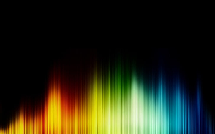 abstract, Audio Spectrum, rainbows, HD wallpaper