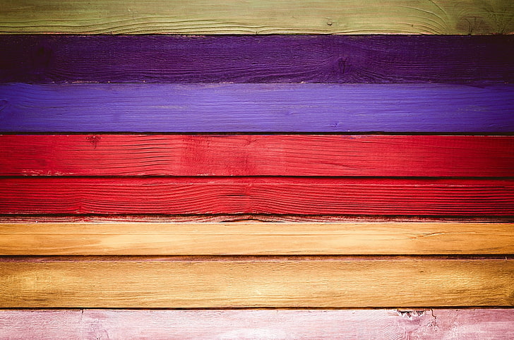 permukaan kayu, berwarna-warni, tekstur, Wallpaper HD