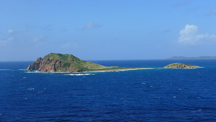 St. Thomas, mar, Caribe, céu, horizonte, natureza, HD papel de parede