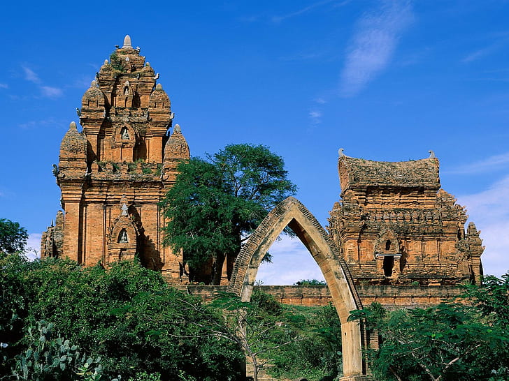 ruin, Vietnam, ruins, temple, Hinduism, HD wallpaper