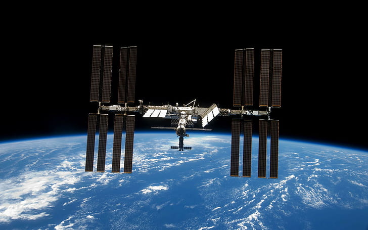 Stazione Spaziale, Terra, Stazione Spaziale Internazionale, Soyuz, Sfondo HD