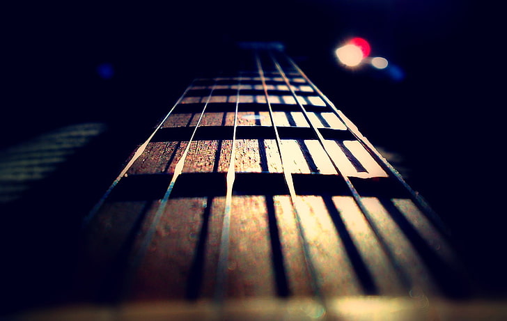 brown wooden guitar, music, guitar, strings, Grif, HD wallpaper