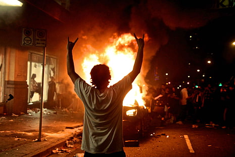 anarchia, mrok, ogień, rewolucja, zamieszki, Tapety HD HD wallpaper