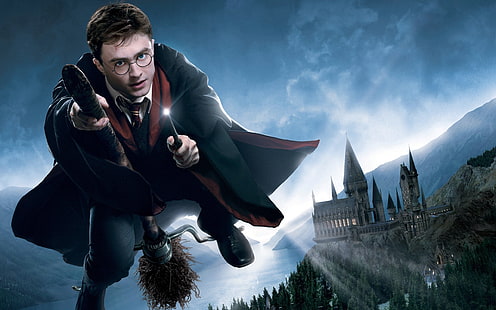 Volando en el cielo de Harry Potter, Harry Potter, Volando, Cielo, Harry, Potter, Fondo de pantalla HD HD wallpaper