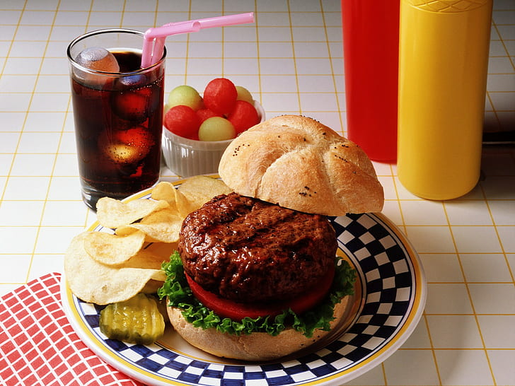 food, fast food, burger, HD wallpaper