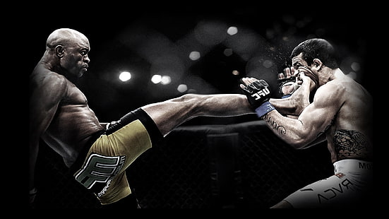 Андерсон Сильва, бокс, бой, фитнес, ноги, мужчины, боевые действия, мужчины, смешанные, мма, мышцы, UFC, HD обои HD wallpaper