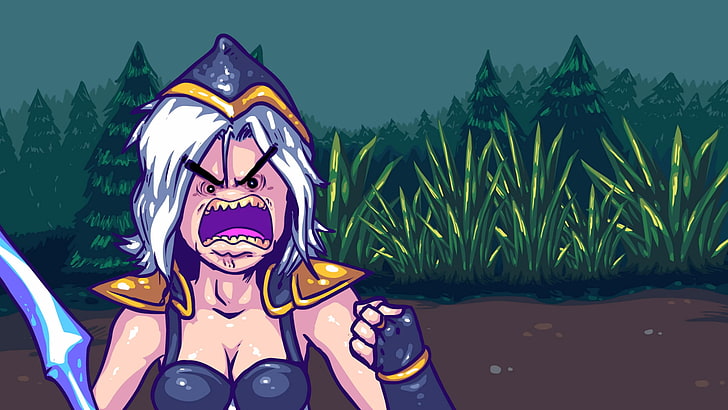 Ashe from Mobile Legends illiustration, League of Legends, humor, cartoon, Ashe, HD wallpaper