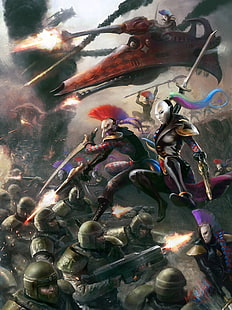 خلفية لعبة على الإنترنت ، Warhammer 40000 ، الحرس الإمبراطوري ، إلدار، خلفية HD HD wallpaper