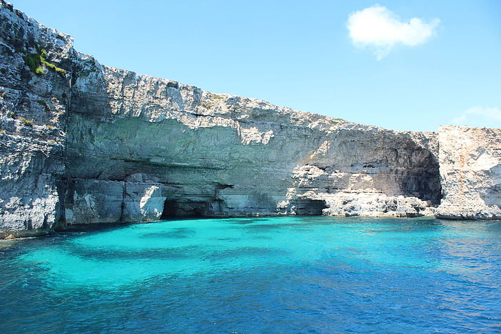 bluelagoon, comino, gozo, island, malta, HD wallpaper
