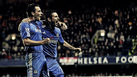 Chelsea FC, John Terry, Frank Lampard, pesepakbola, sepak bola, pria, olahraga, olahraga, Wallpaper HD HD wallpaper