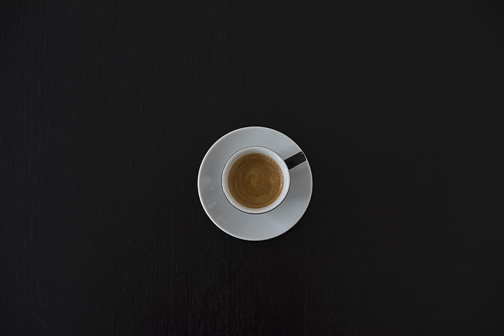 sederhana, espresso, kafein, cangkir, cangkir, kopi, minuman, Wallpaper HD