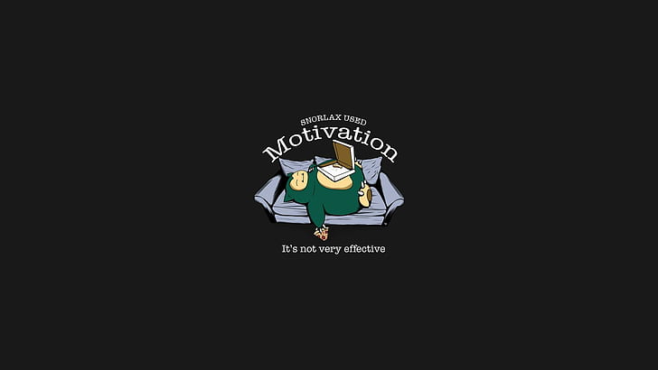 Snorlax - Pokemon, motivation print, funny, 1920x1080, pokemon, motivation, snorlax, HD wallpaper