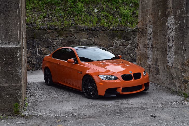 BMW, Orange, E92, Lime Rock Park Edition, M3, HD wallpaper