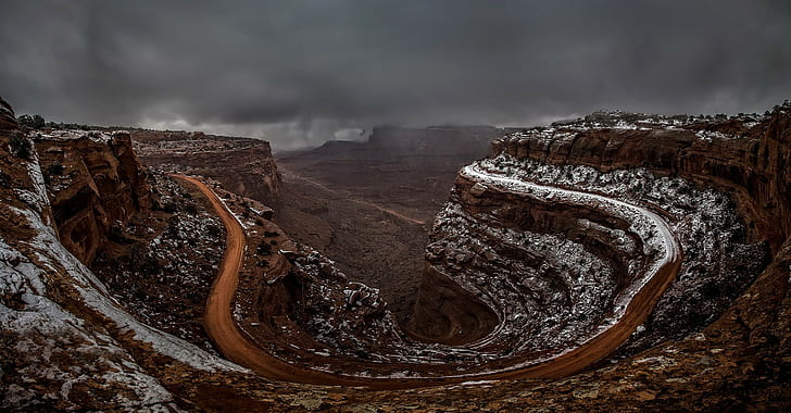 Utah, cañón, paisaje, Estados Unidos, naturaleza, curvas cerradas, Fondo de pantalla HD